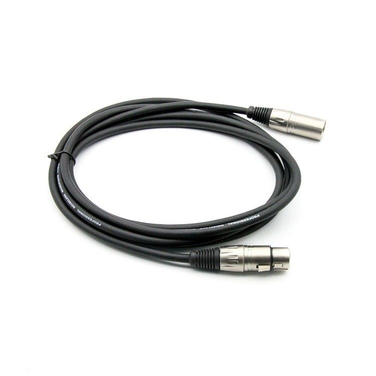 10ft XLR Man tot XLR Vrouwelijke condensator microfoon kabel voor podium en live muziek Zwarte microfoon kabel