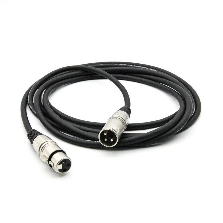 10ft XLR Man tot XLR Vrouwelijke condensator microfoon kabel voor podium en live muziek Zwarte microfoon kabel