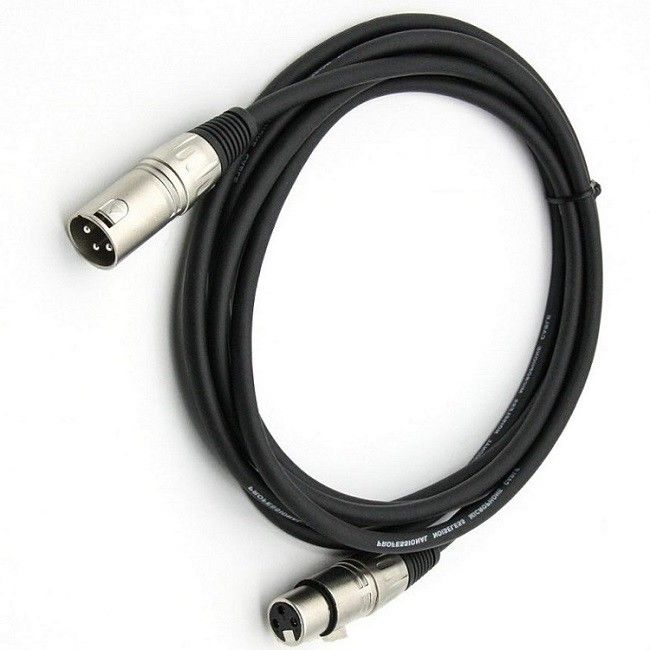 3 pin XLR-microfoonkabel man tot vrouw microfoonkabel zwart XLR-kabel