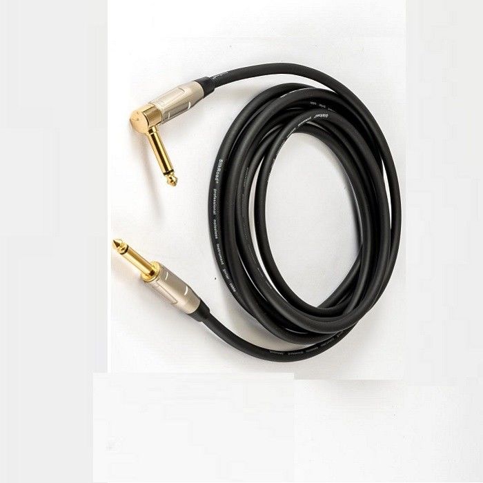 22 Awg Bass Guitar Cable 1/4 inch recht naar 1/4 inch hoekig Bass Amp Cord voor Amp