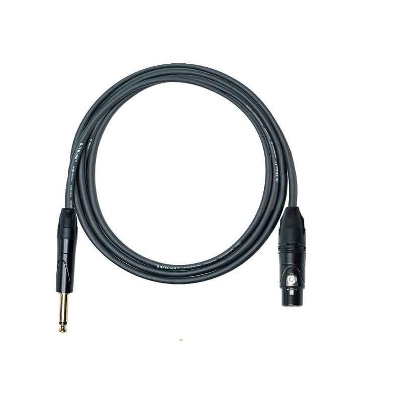 0.25 inch XLR microfoonkabel Zwarte microfoonkabel Man tot XLR Vrouwelijke microfoonadapter voor mixer