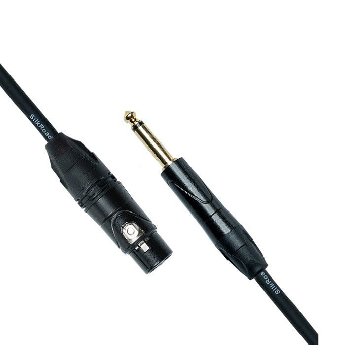 0.25 inch XLR microfoonkabel Zwarte microfoonkabel Man tot XLR Vrouwelijke microfoonadapter voor mixer
