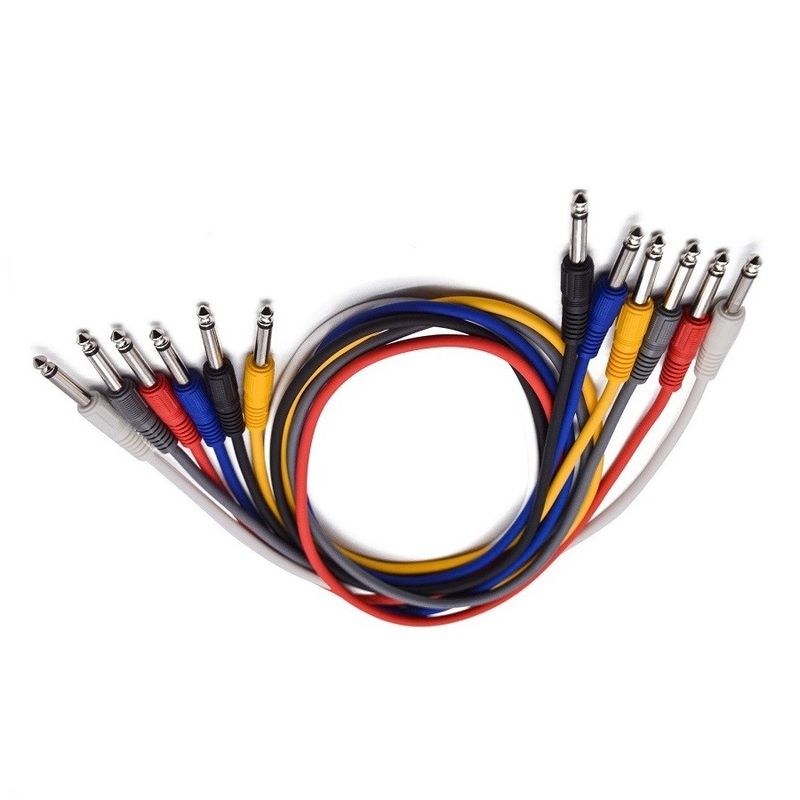 1 voet gitaar patch kabels leidt voor effect pedaal 6 kleuren gitaar pedaal instrument kabel