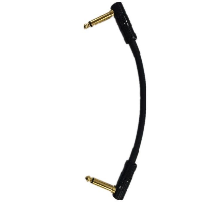 Kleine gitaar patch kabels 2 stuks Pack 6.35mm hoekige plug gitaar pedaal instrument kabel