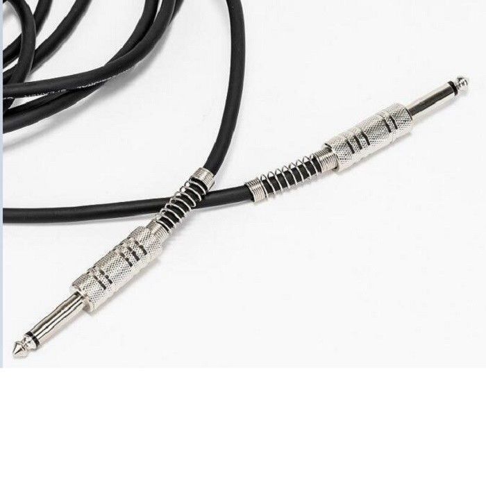 Zwarte gitaar audio kabel versterker kabel voor bas zwart gitaar kabel 1/4 inch 6,35 recht