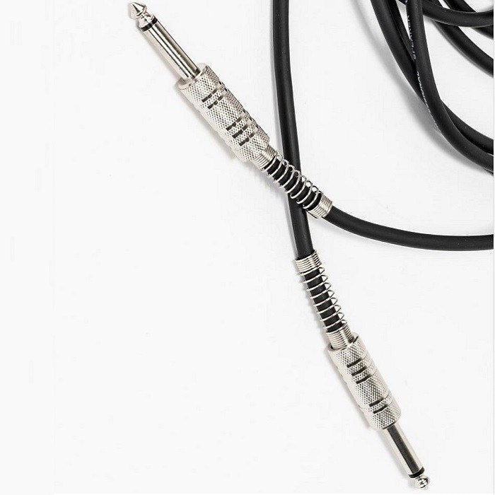 5.5mm luidsprekers Audio kabel 1/4 inch kabel 6.35mm rechte zwarte Rhodium luidspreker kabel