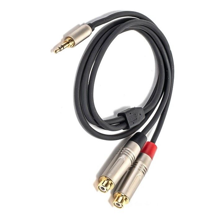 3.5 mm Y Splitter Cable naar RCA Y Audio Cable 3,5 mm Stereo naar 2 * RCA voor luidspreker