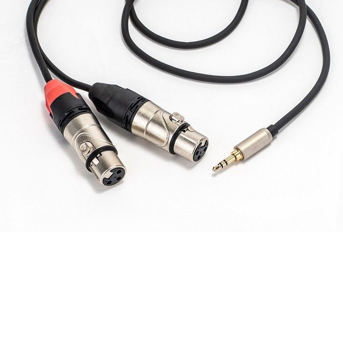 Vrouwelijke Y Splitter Adapter kabel 3,5 mm Stereo tot Dual XLR Audio kabel voor luidspreker