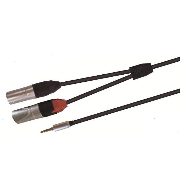 0.3M 1M 2M Mannelijke stereo Y Adapter kabel 3.5mm Stereo naar Dual XLR