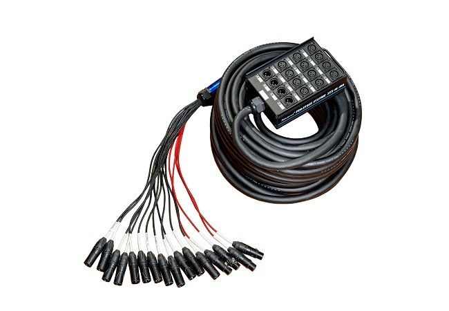 40cm Pro Audio Snake Kabels 4-Core Zwart Helder Geluid Voor Professionals