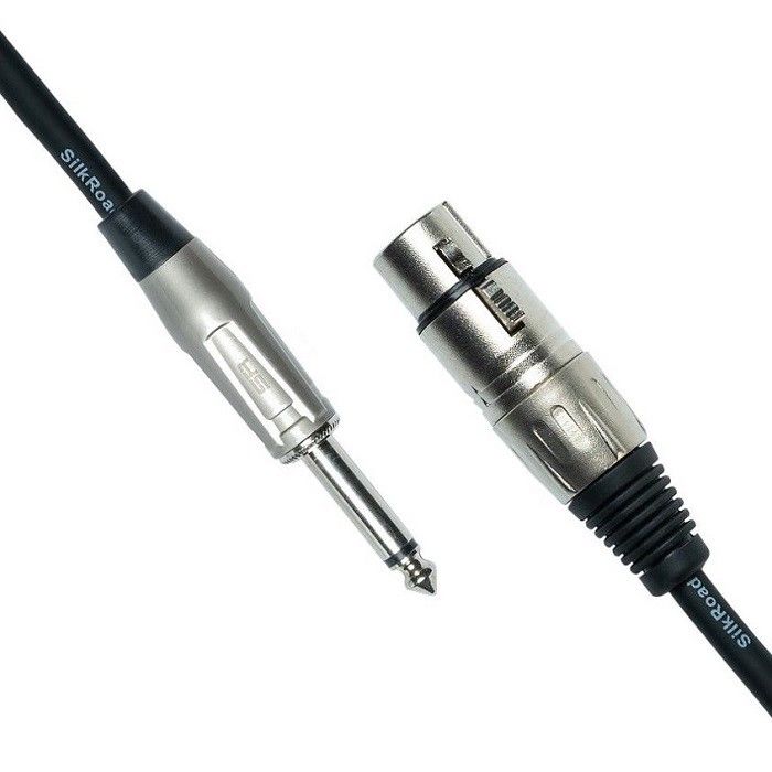 XLR Vrouwelijk tot 1/4 inch 6.35mm TS Microphone Cable Mic Cord Zwart XLR Cable 10 ft