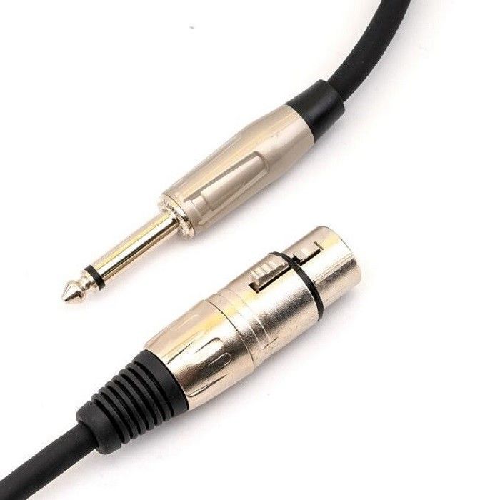 1/4 tot XLR Vrouwelijk microfoonkabel Zwart XLR-kabel 10ft microfoonkabel