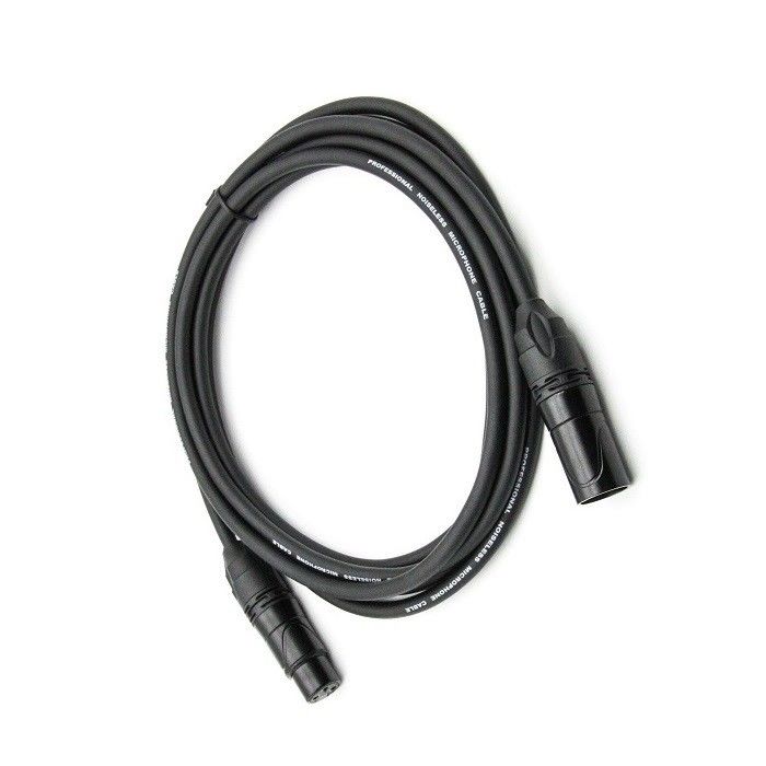 OFC Mic Patch Cord 3 Pin XLR Make to Female Zwarte microfoondraad 20ft