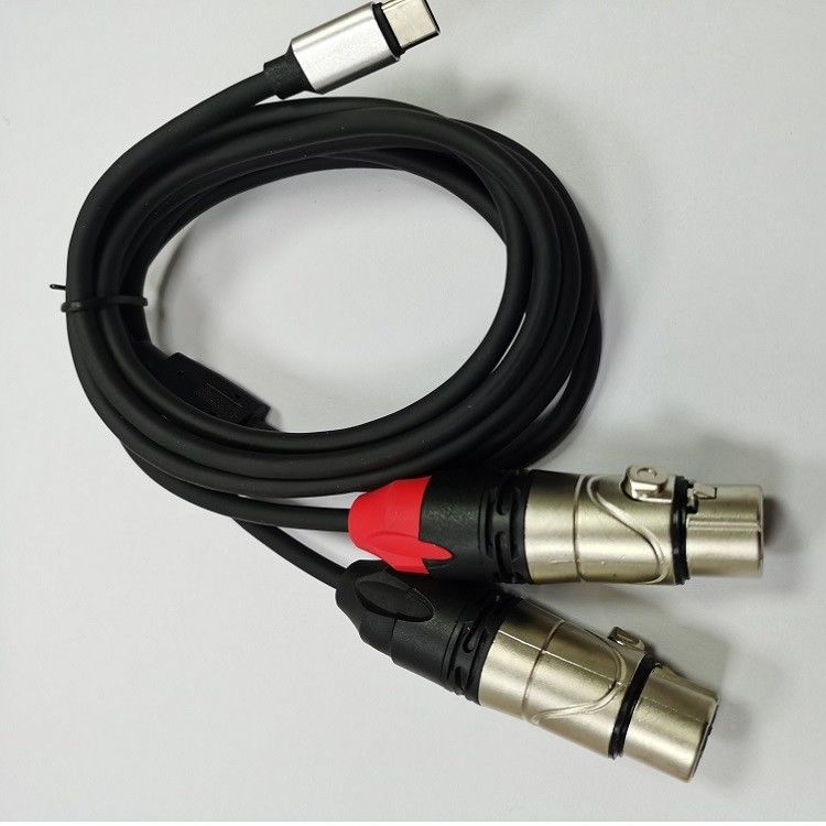 DAC C tot Dual XLR Vrouwelijke Audio Cable Y Splitter Ingebouwde krachtige DAC-chip