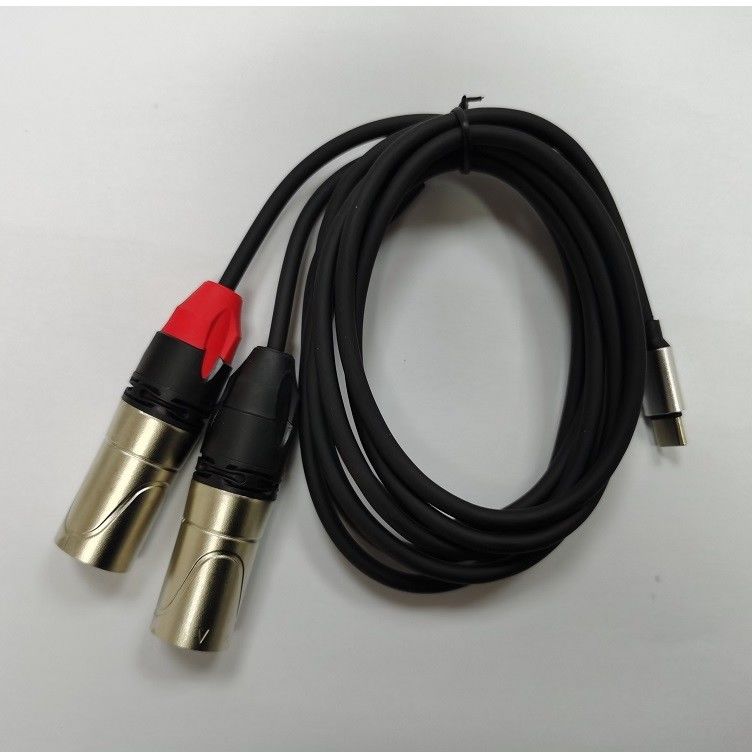 DAC C tot Dual XLR Male Audio Cable Y Splitter ingebouwd in krachtige DAC-chip